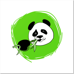 Cute panda portrait Posters and Art